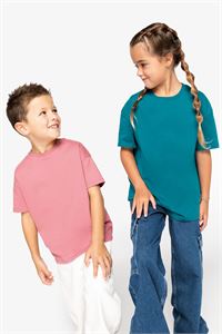 T-SHIRT BAMBINO GOTS CON SPALLE CASCANTI